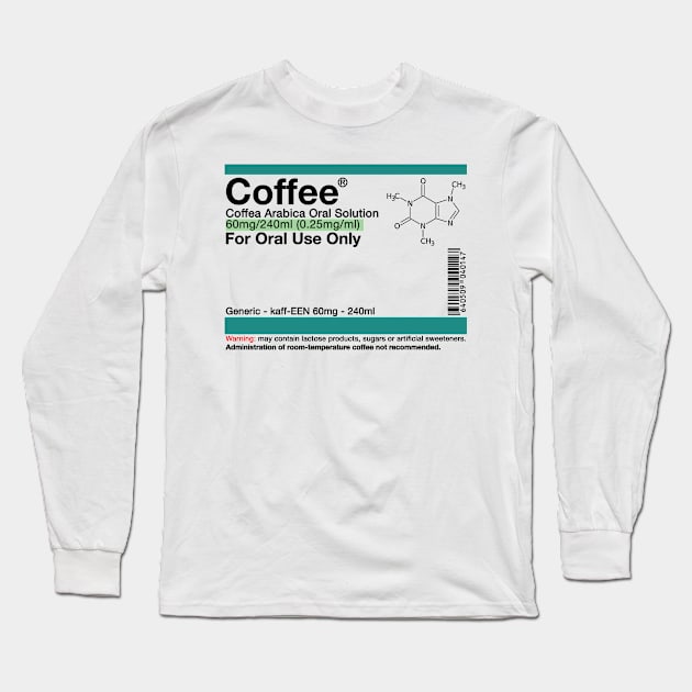 Coffee Oral Solution Long Sleeve T-Shirt by maped